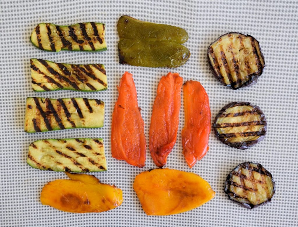 Chargrilled Halloumi with Shrimps and Vegetables Recipe