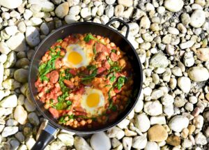 Chickpeas with Spinach and Sausages Recipe