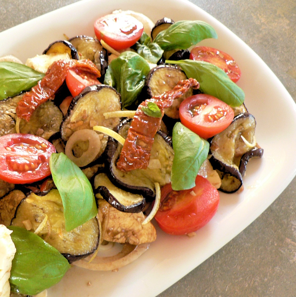 Eggplant and Cherry Tomato Salad