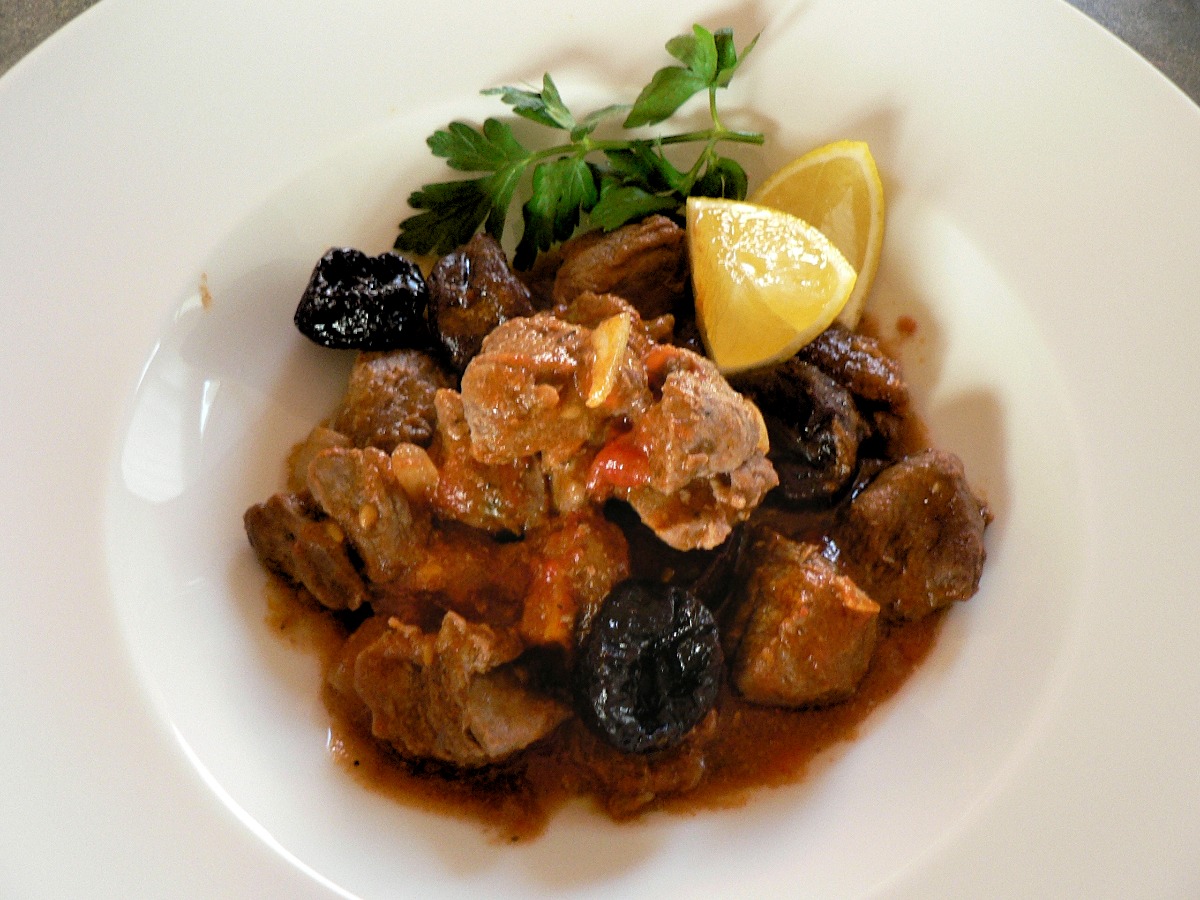 Moroccan Lamb Stew with Apricots and Prunes