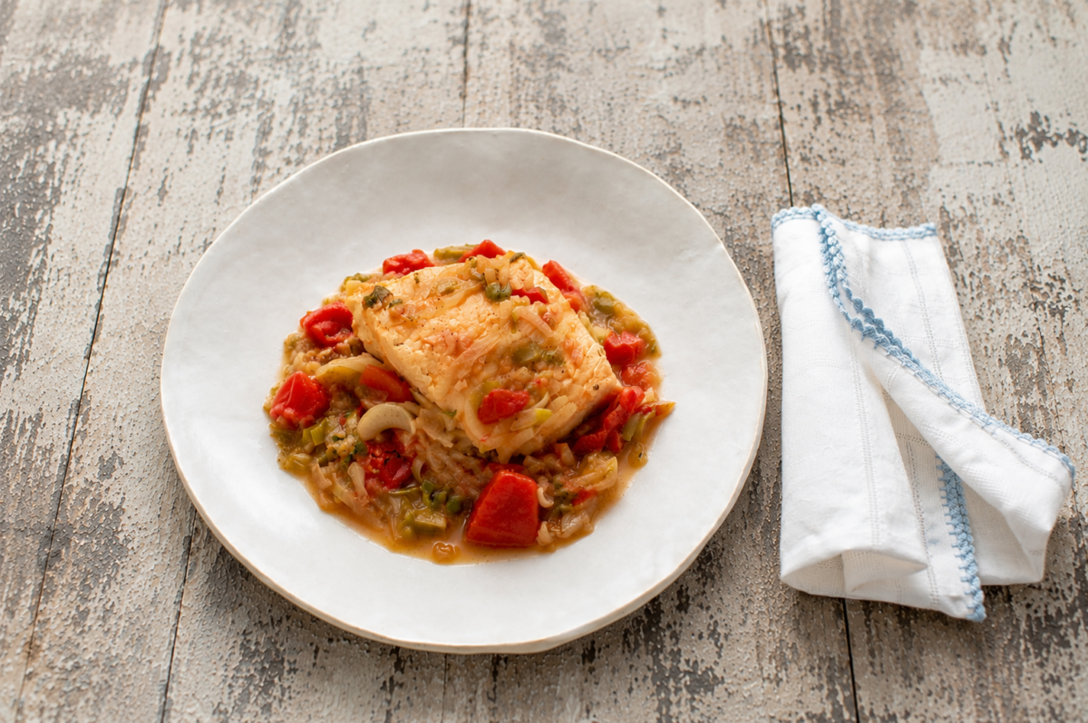 Salt Cod with Leeks
