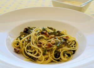 Spaghetti with Kale, Anchovies and Walnuts Recipe