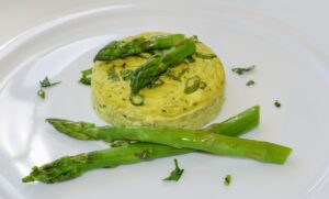Asparagus and Scallion Flans