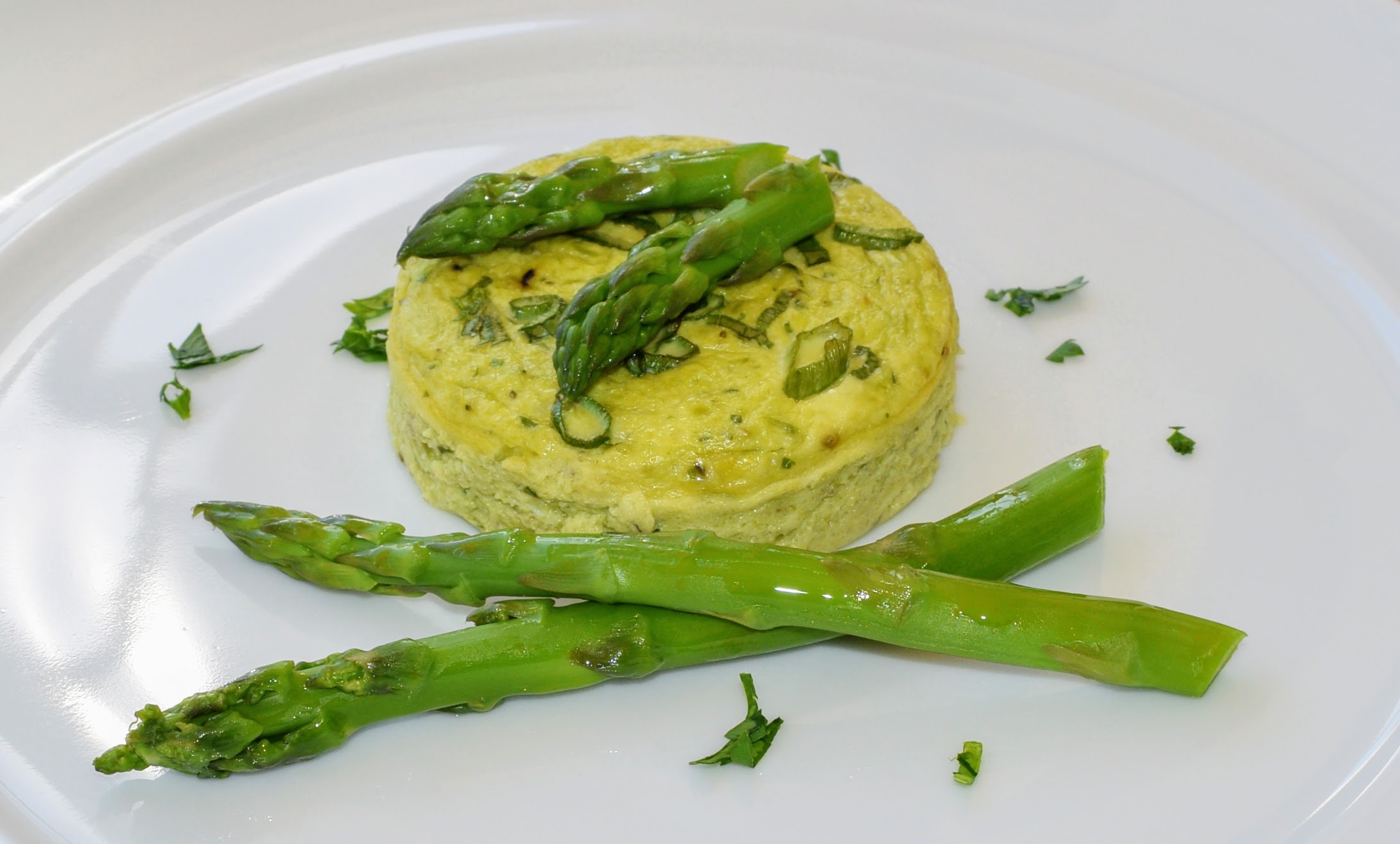 Asparagus and Scallion Flans