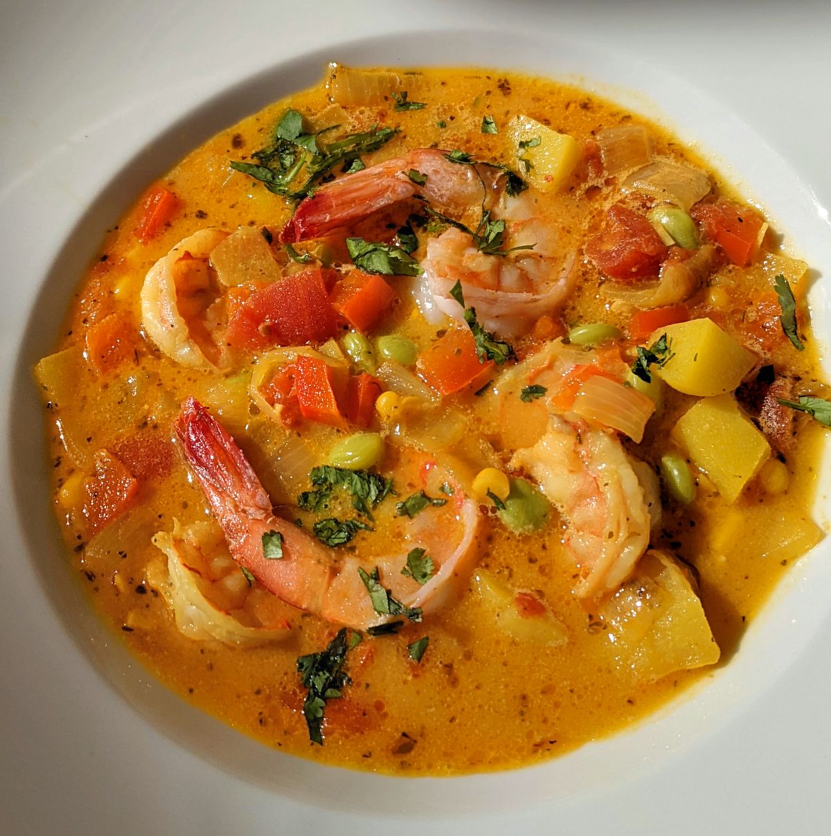 Peruvian Shrimp Chowder