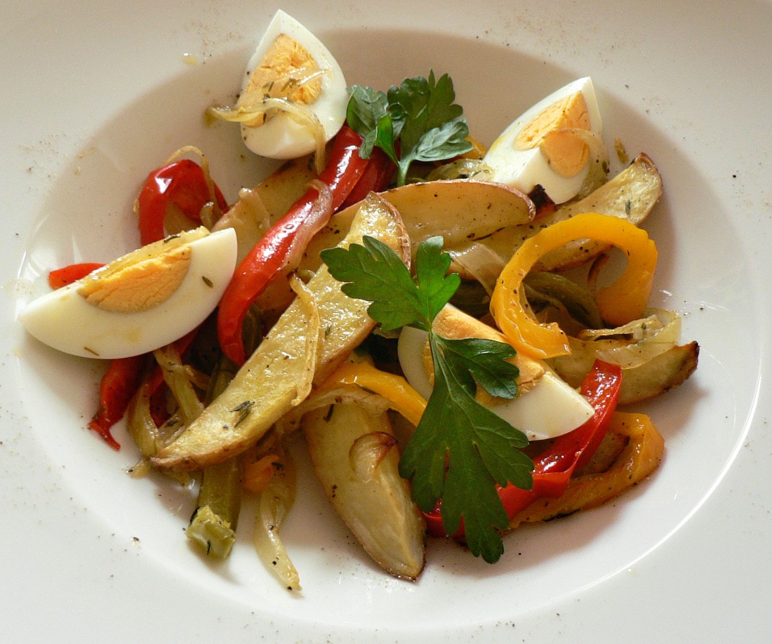 Roasted Potato and Bell Pepper Salad