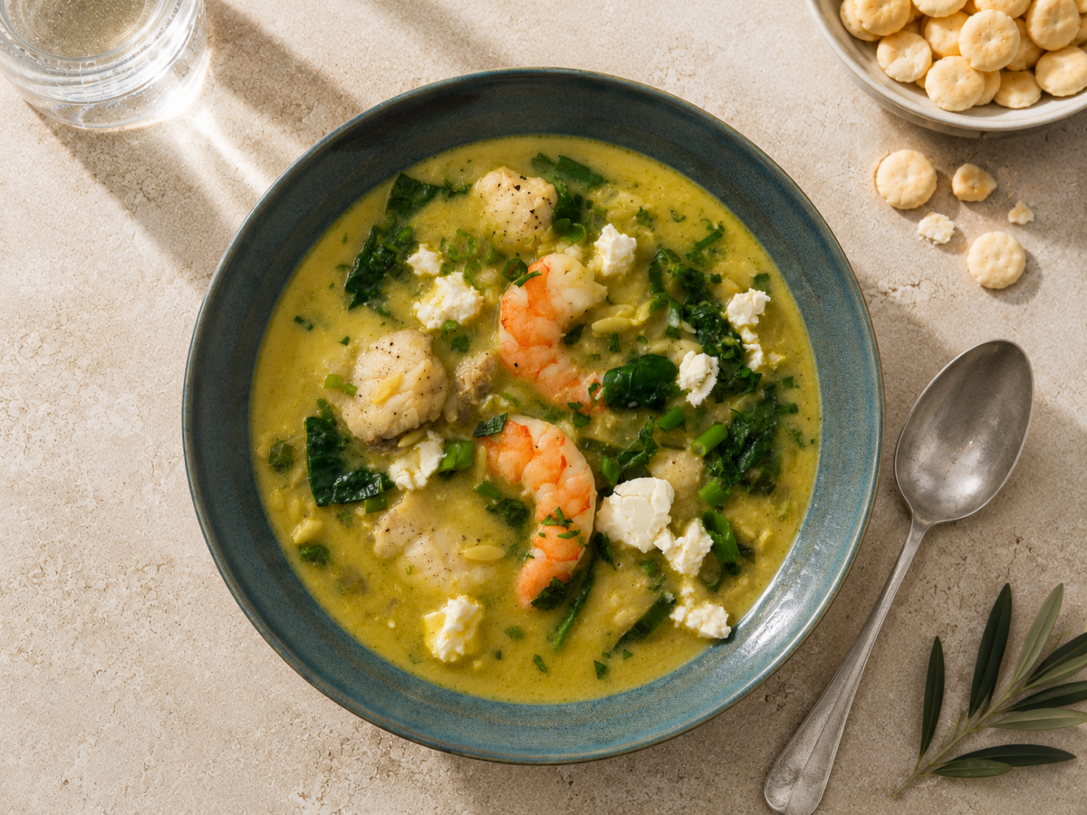 Fish Soup with Avgolemono
