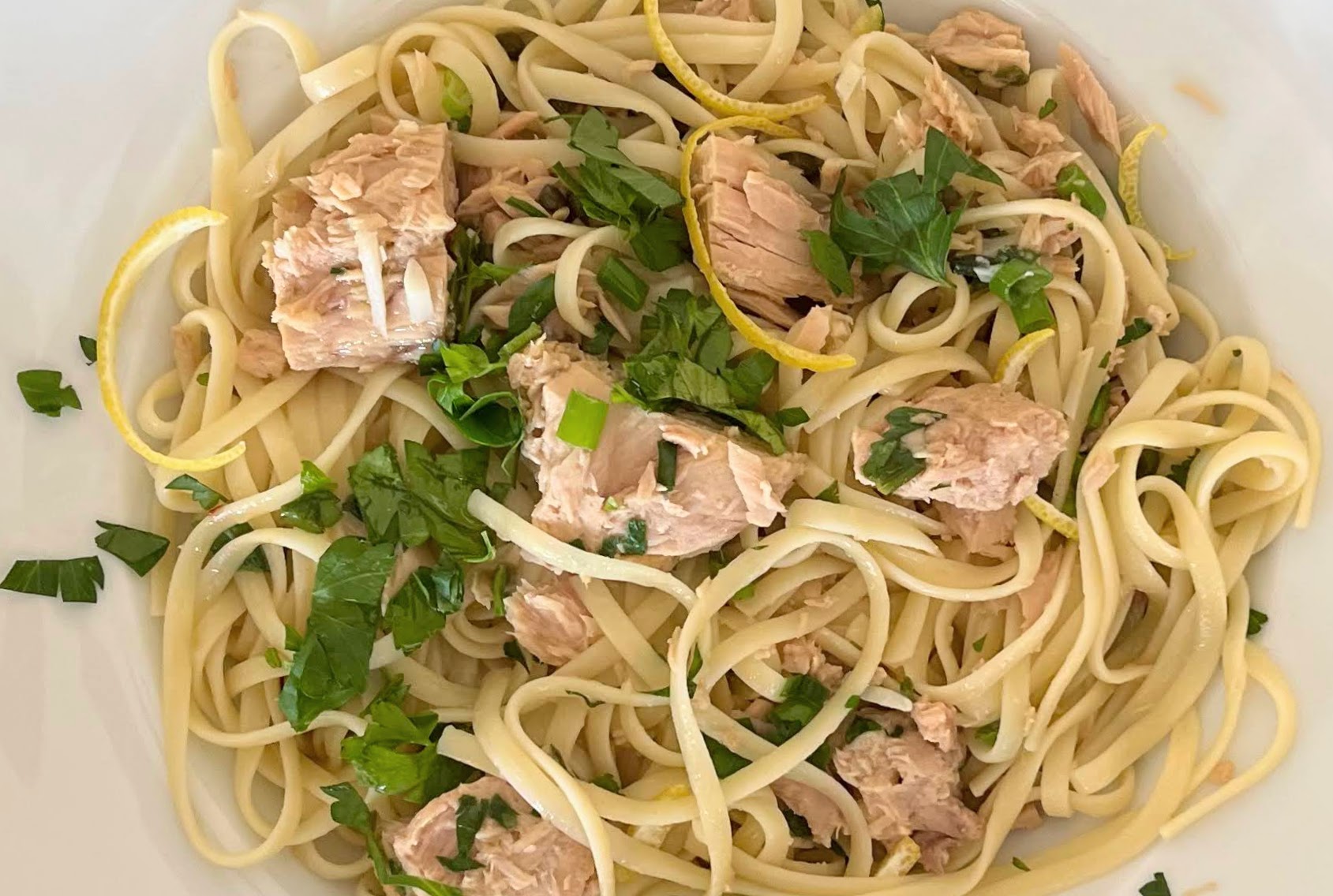 Linguine with Tuna, Capers and Scallions