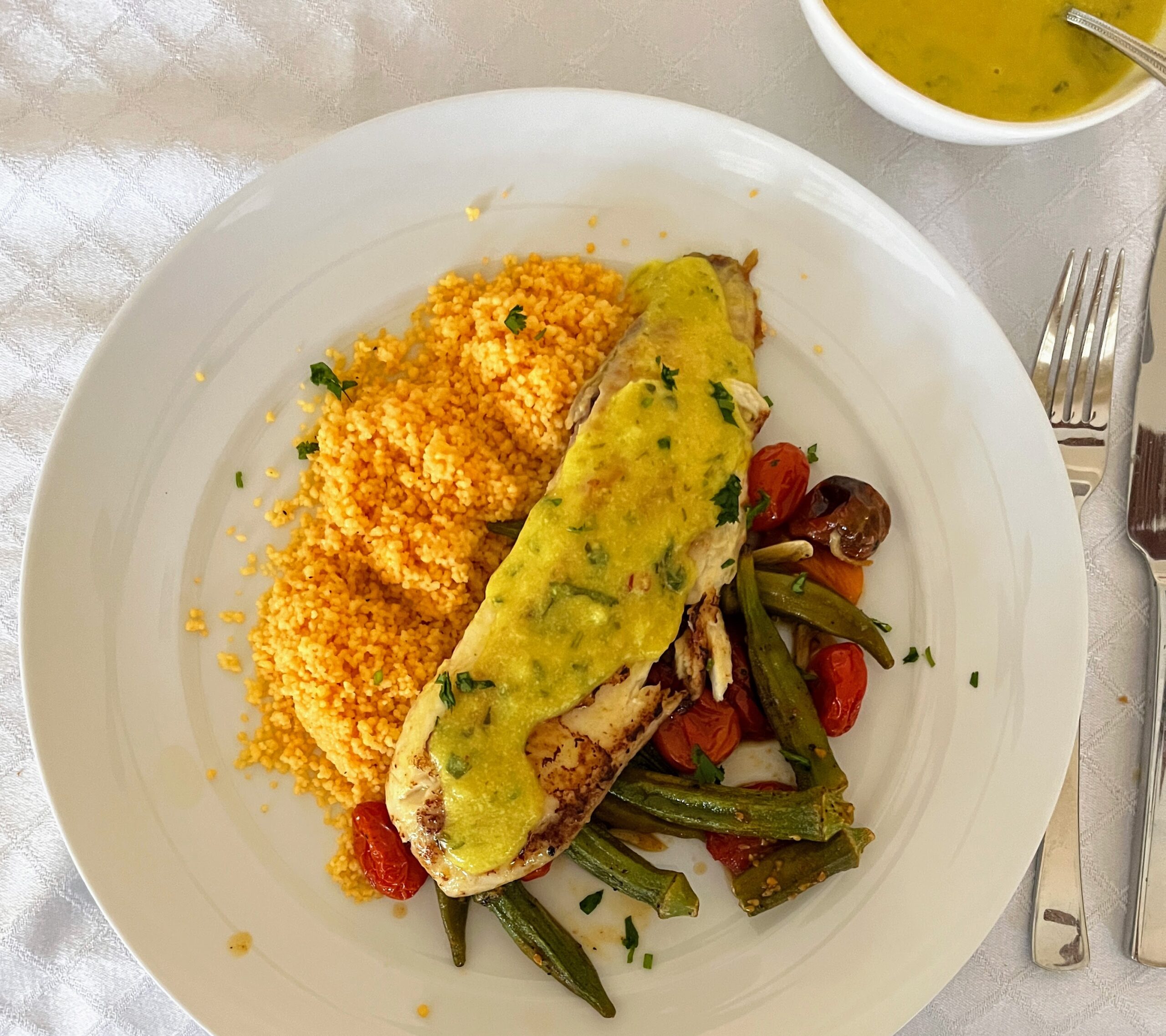 Catfish with Coconut-Turmeric-Lime Sauce