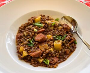 Spanish Lentil and Chorizo Stew